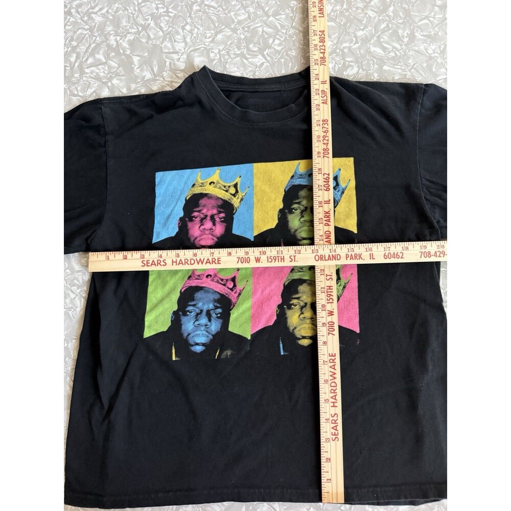 B.I.G. Men's Black‎ Graphic Print Crew Neck Short Sleeve T-Shirt - L